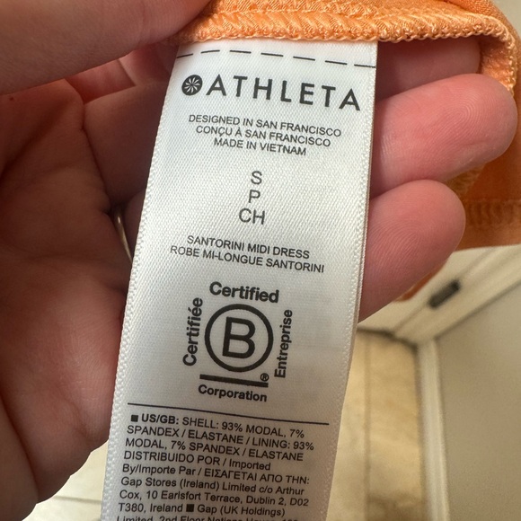 Athleta Women's Cactus Peach Sleeveless Santorini Midi Dress Size small - Picture 7 of 7
